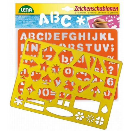 kreslící šablony symboly písmena