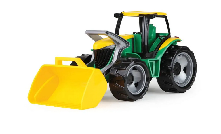Lena Traktor se lžíci zeleno žlutý