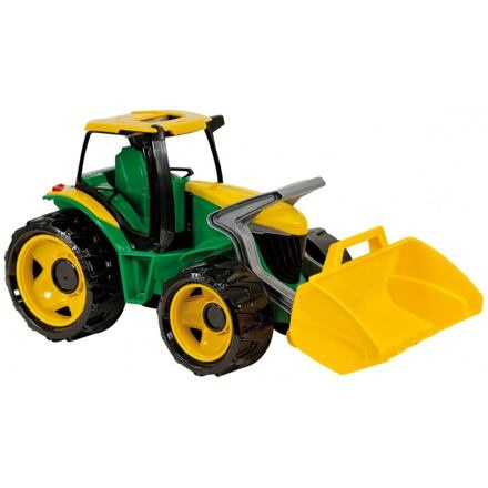 Lena Traktor se lžíci zeleno žlutý