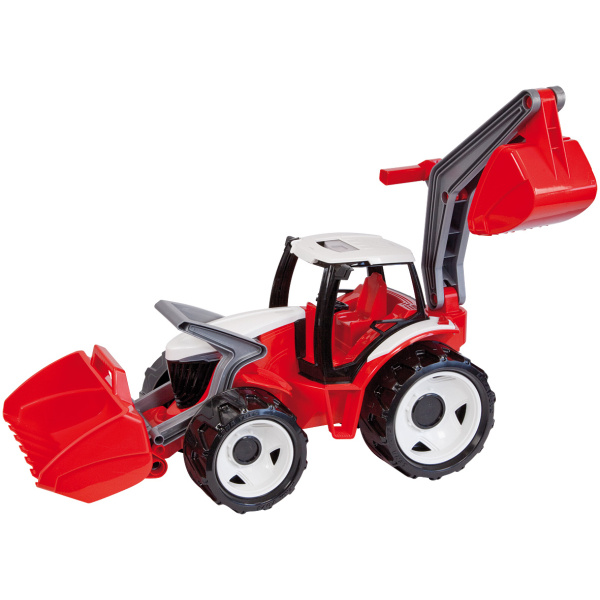 Lena Traktor se lžící a bagrem modro šedá