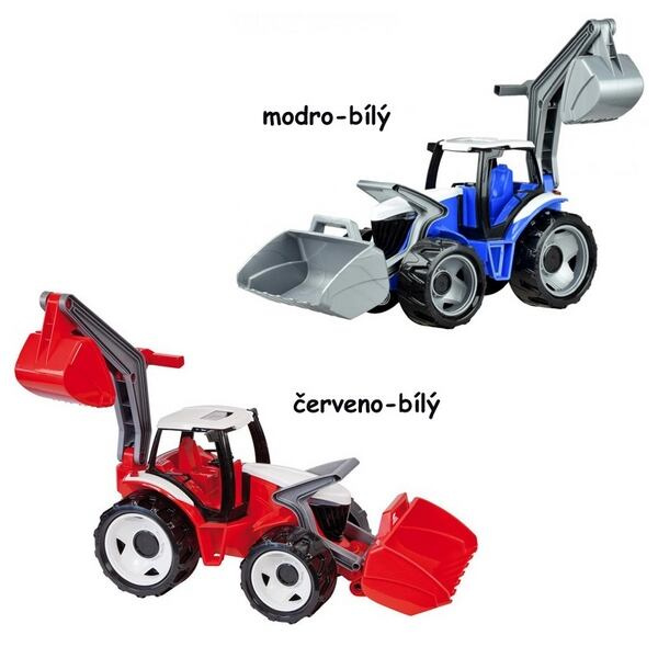 Lena Traktor se lžící a bagrem modro šedá