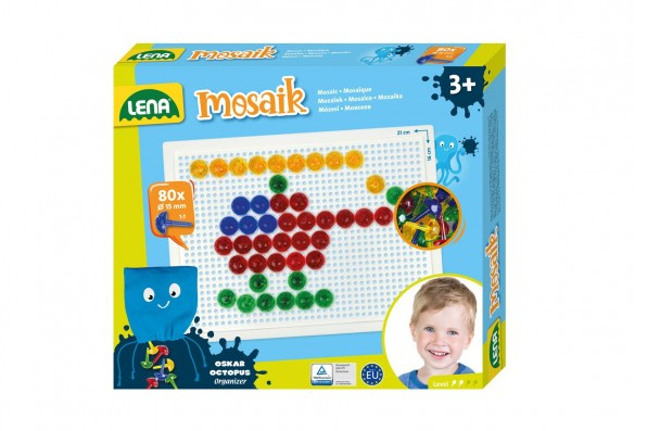 Lena Mozaika malá, 80ks, 15 mm transparentní
