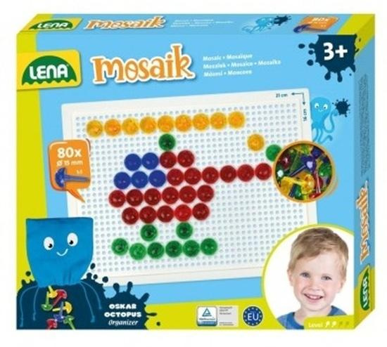 Lena Mozaika malá, 80ks, 15 mm transparentní