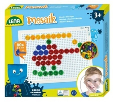 Lena Mozaika malá, 80ks, 15 mm transparentní