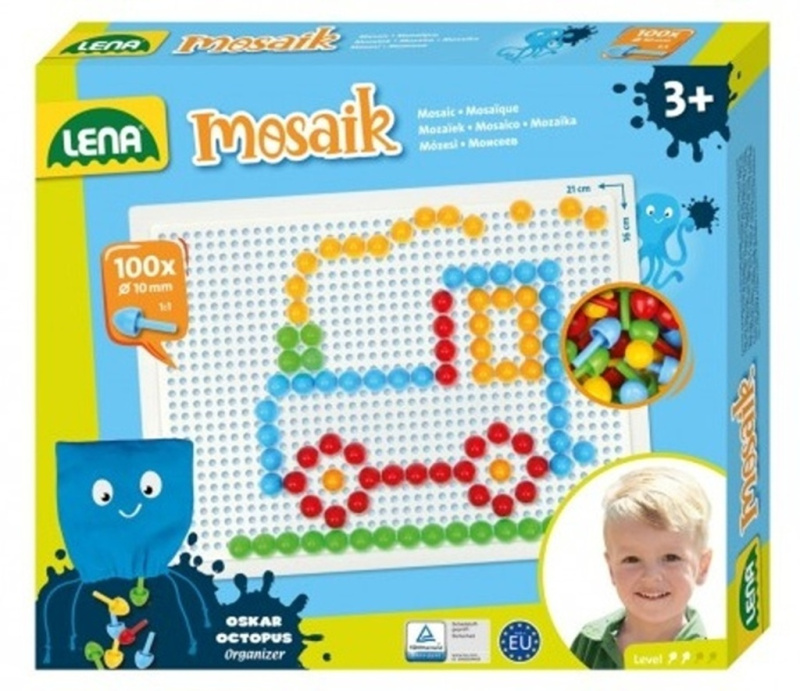 Lena Mozaika klobouček 1cm hladký 100ks