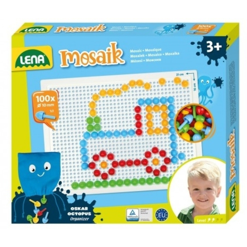 Lena Mozaika klobouček 1cm hladký 100ks