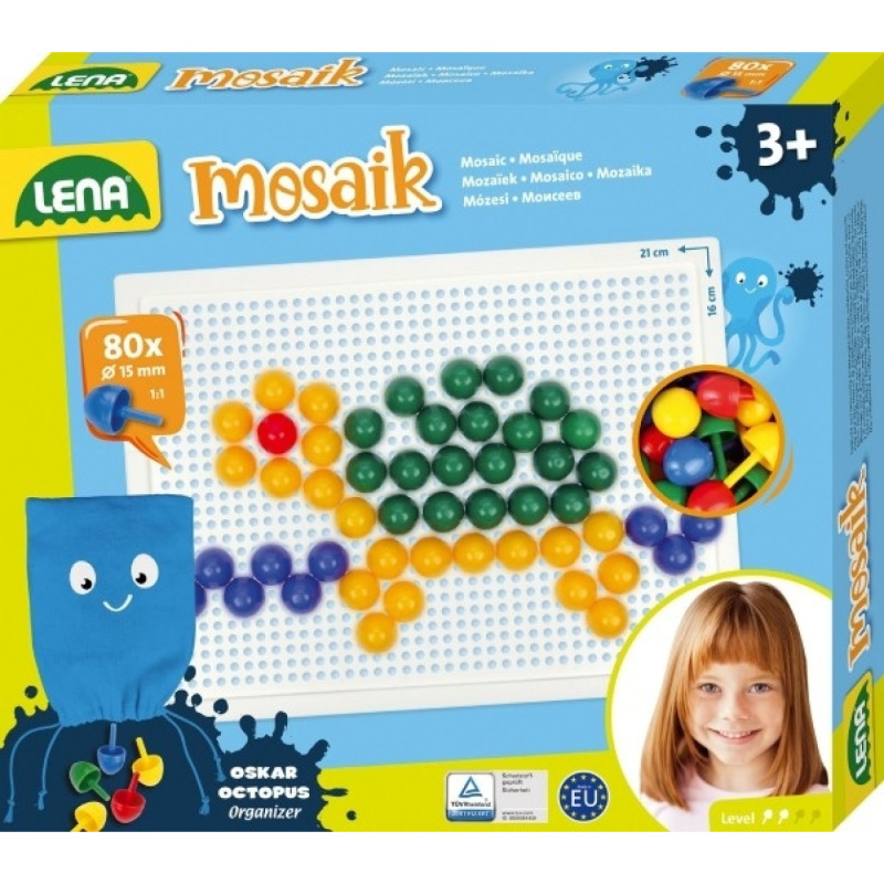 Lena Mozaika klobouček 1,5cm hladký 80ks