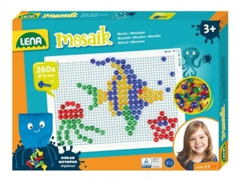 Lena Mozaika velká 260 ks klobouček 1 cm krystal