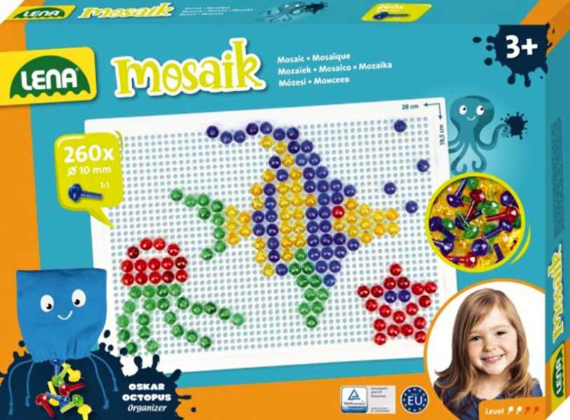 Lena Mozaika velká 260 ks klobouček 1 cm krystal