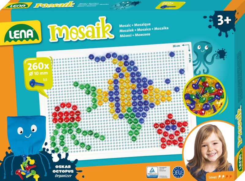 Lena Mozaika velká 260 ks klobouček 1 cm krystal