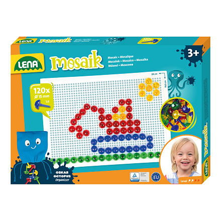 Teddies Mozaika klobouček 1,5cm hladký 120 ks