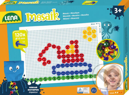 Teddies Mozaika klobouček 1,5cm hladký 120 ks