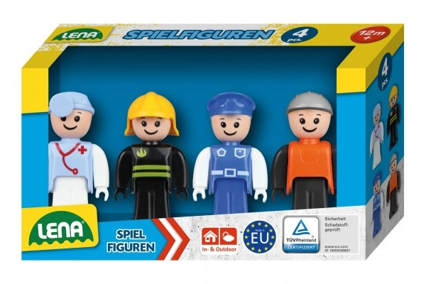 Lena Sada figurek Truxx 4ks plast 8cm modrá sada v krabičce 18x10x5cm