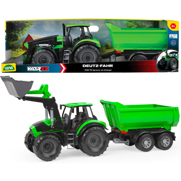 Lena WORXX Traktor Deutz-Fahr s přívěsem
