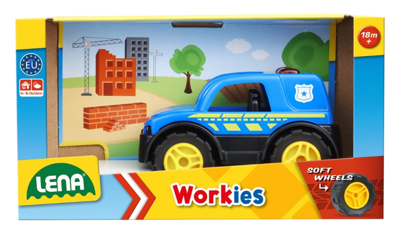 Lena Workies Policejní auto, ozdobný karton