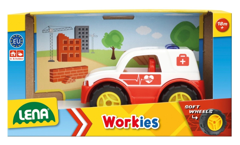 Lena Workies Záchranářské auto, ozdobný karton