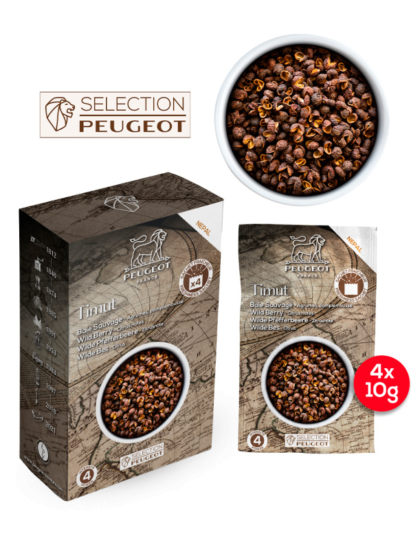 Peugeot Černý divoký pepř Timut, 4 x 10 g  42431