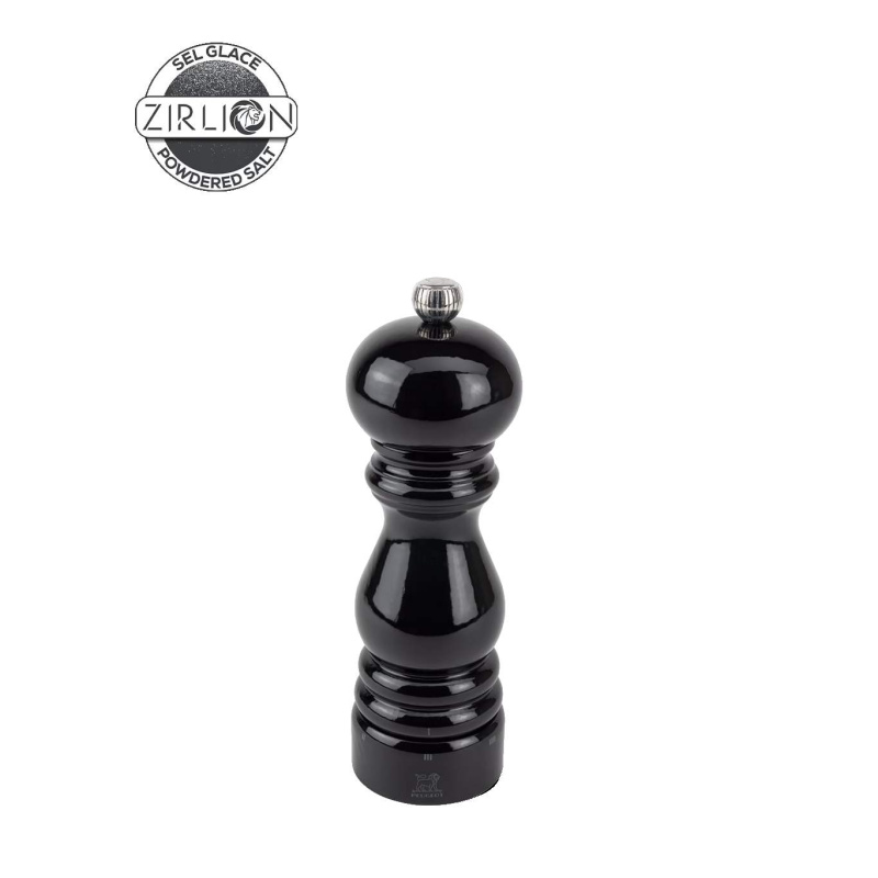 Peugeot Dřevěný mlýnek Paris na sůl u’Select Zirlion, 18 cm, černý lak 2371300