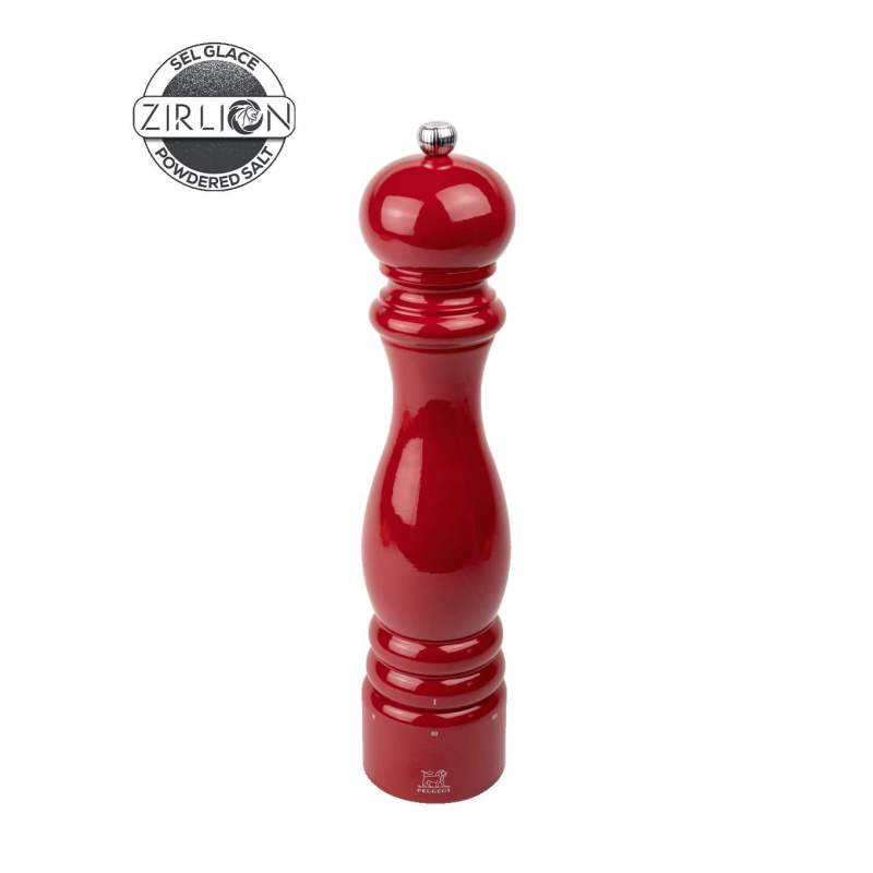Peugeot Dřevěný mlýnek Paris na sůl u’Select Zirlion, 30 cm, lak vášnivě červená 4126700