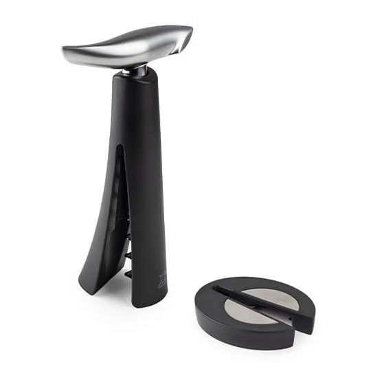 Peugeot Samotažná vývrtka na víno Allure s ořezávačem fólie, 17 cm, černá 201166
