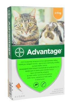 Advantage 40 10% 4x0,4ml pro malé kočky a králíky