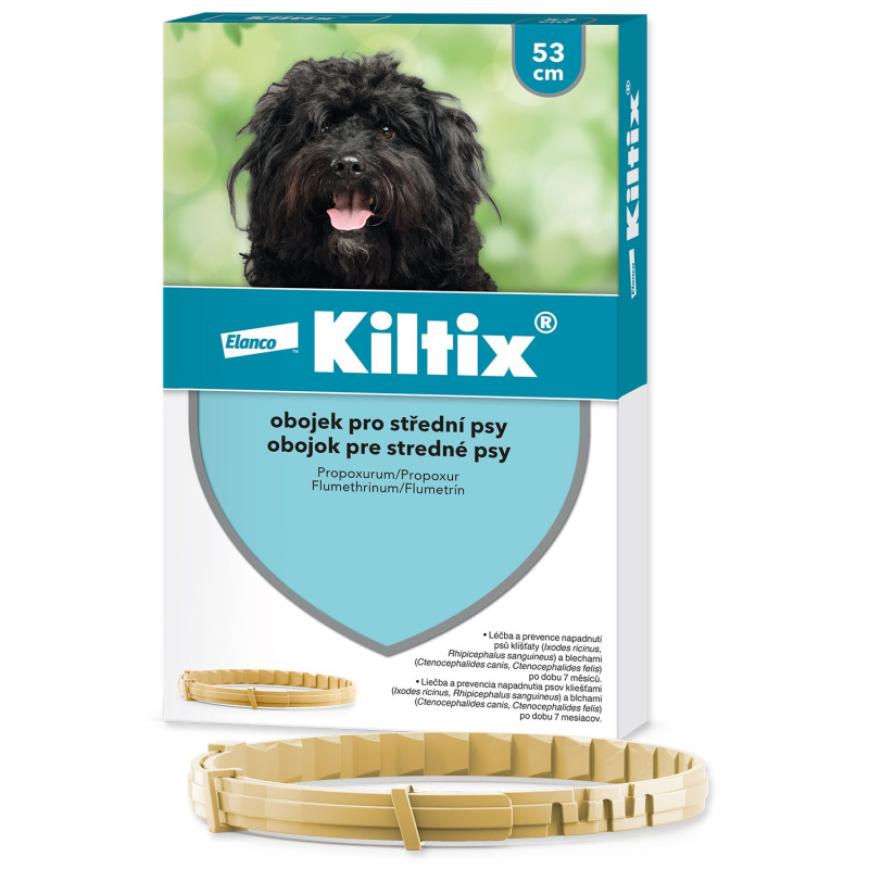 Obojek Kiltix antiparazitní 53 cm