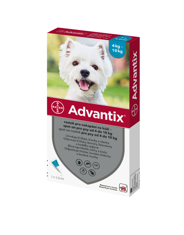 Advantix pro psy od 4 do 10 kg spot-on 1x1 ml