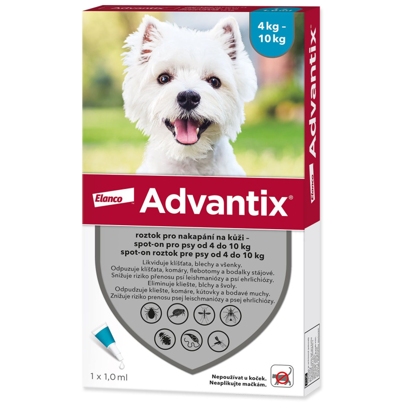 Advantix pro psy od 4 do 10 kg spot-on 1x1 ml
