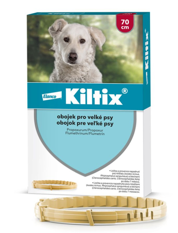 Kiltix Antipar. Obojek pes velký pes 70 cm