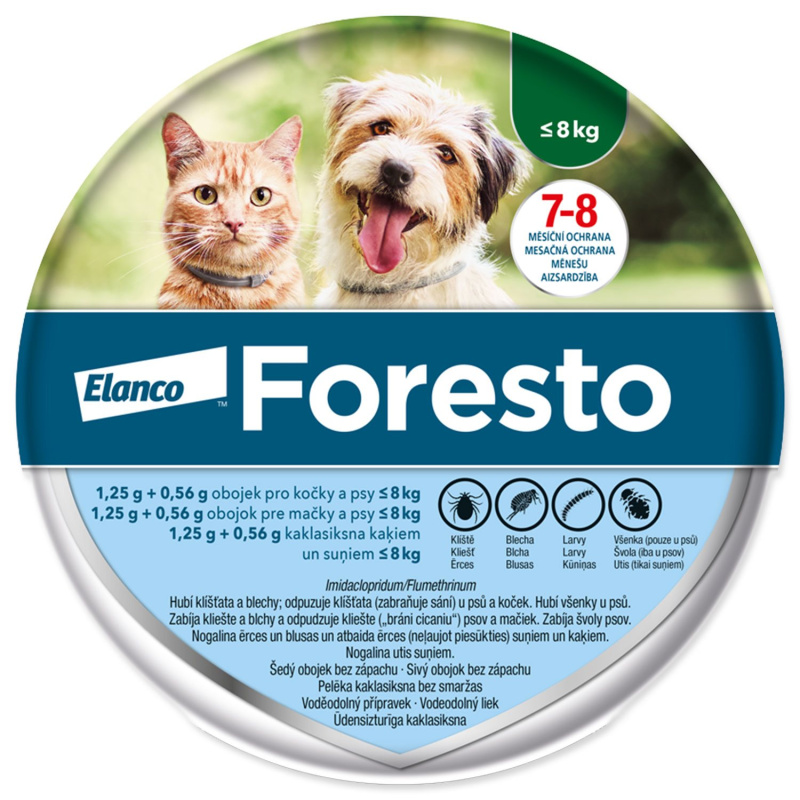 Obojek Foresto antiparazitní kočka a malý pes 38 cm