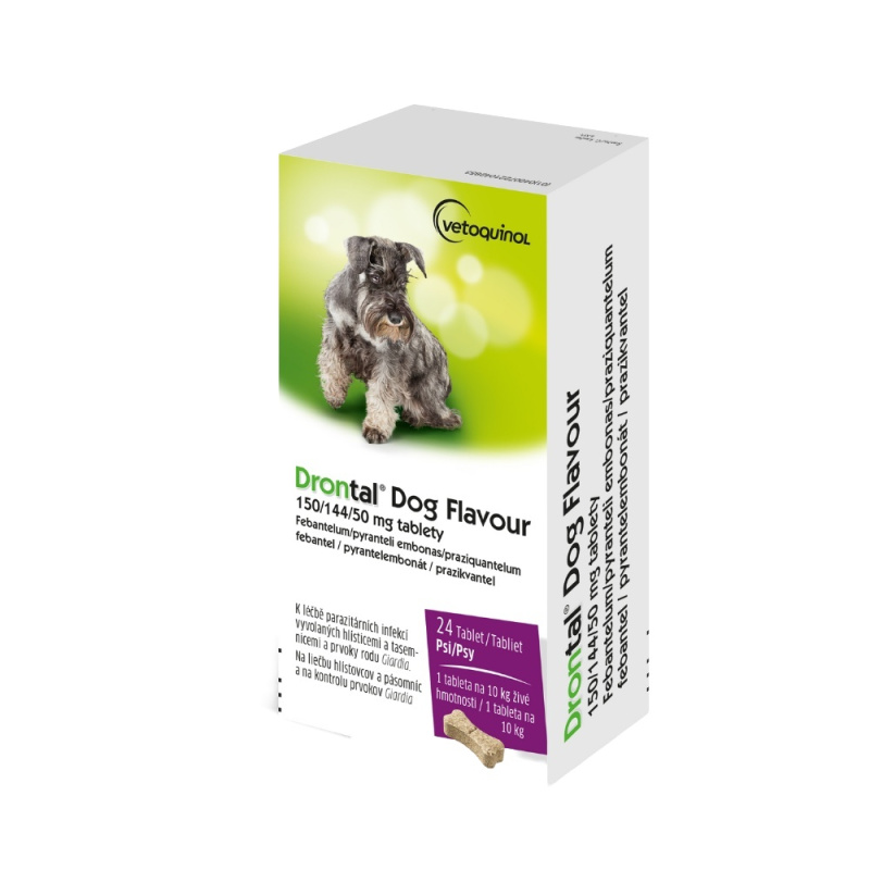 DRONTAL Dog flavour 150/144/50 mg pro psy 24 tablet
