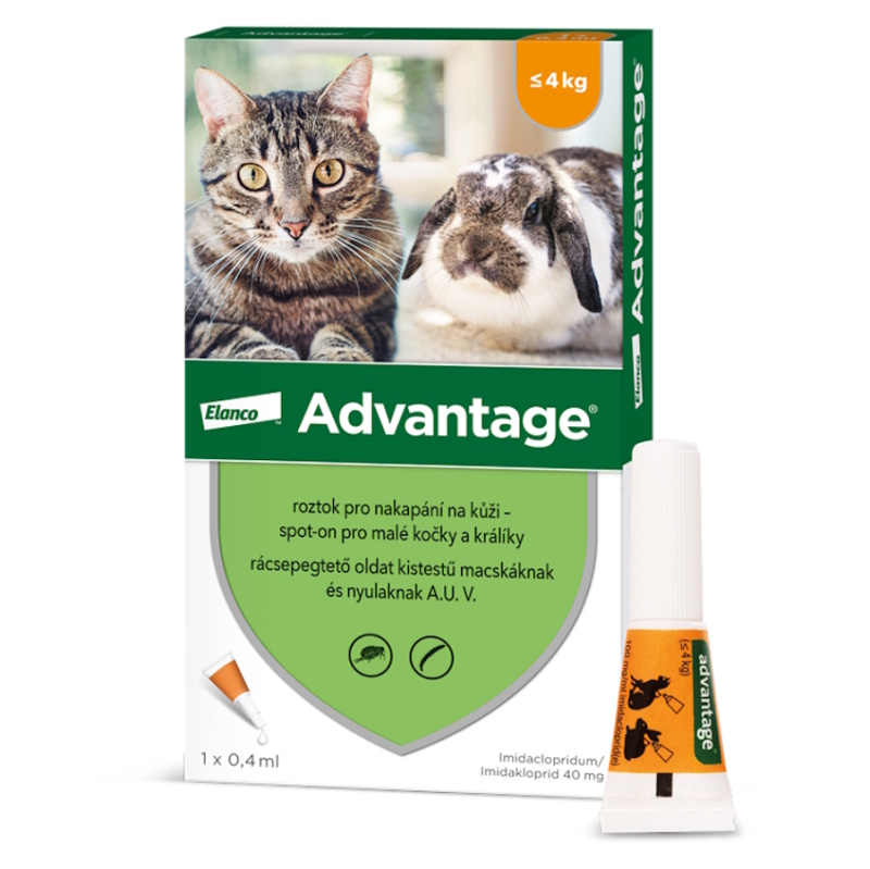 Advantage 40 10% 1x0,4ml pro kočky do 4kg