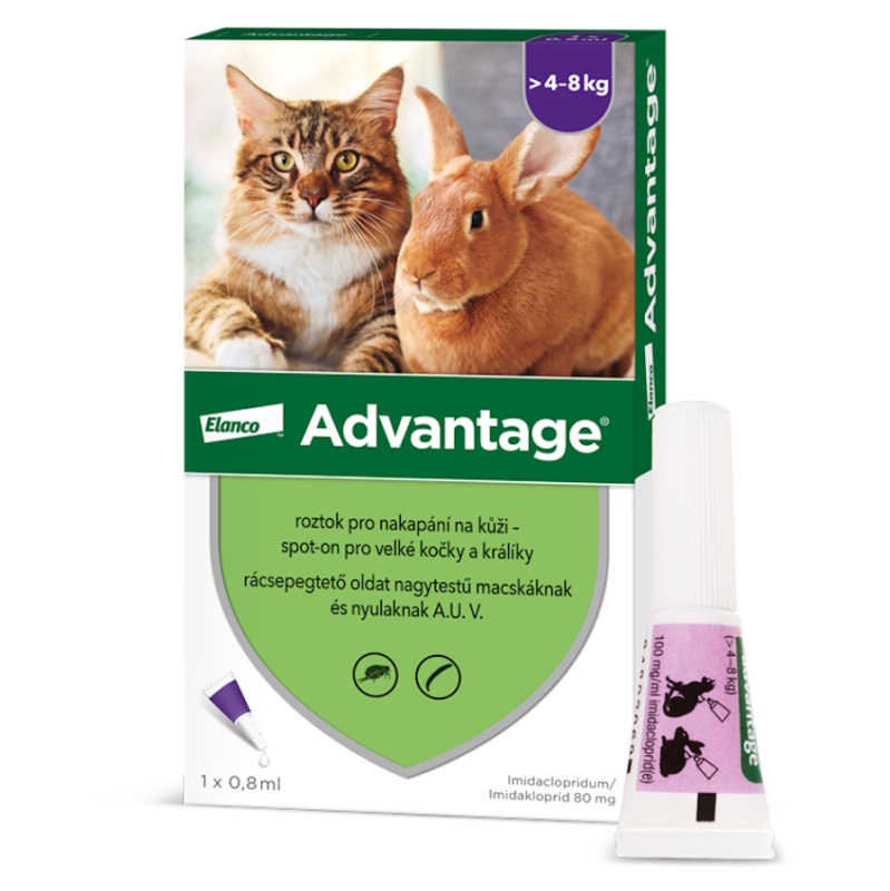 Advantage 80 10% 1x0,8ml pro kočky nad 4kg