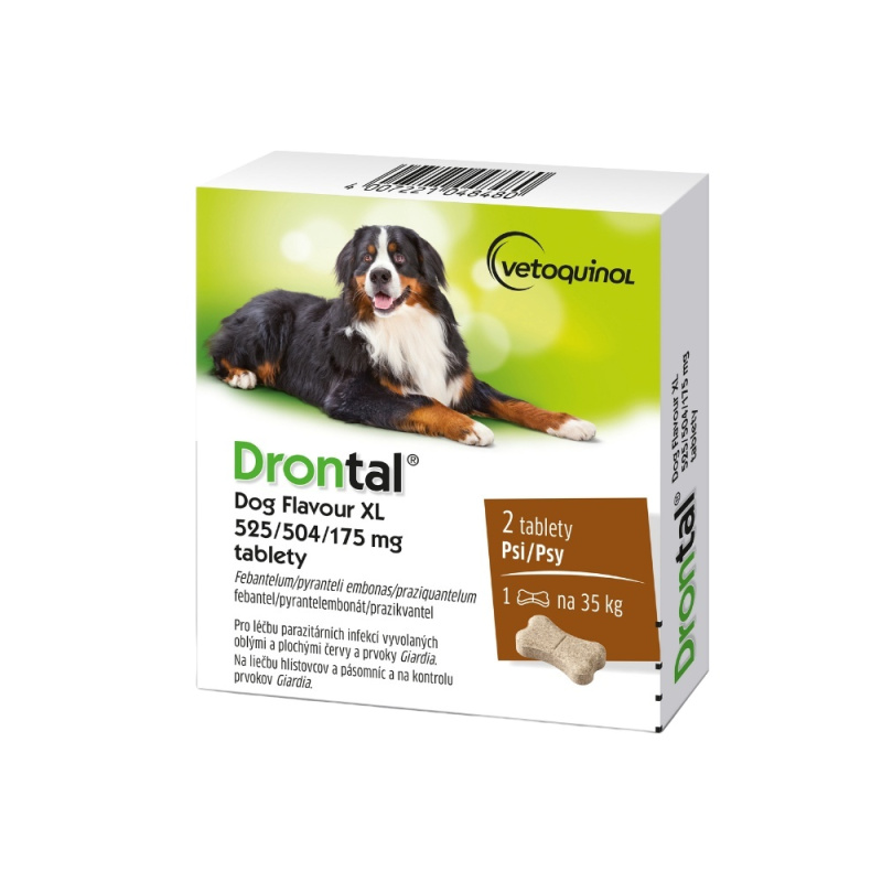 Drontal Dog Flavour XL 525/504/175mg psy tbl.2