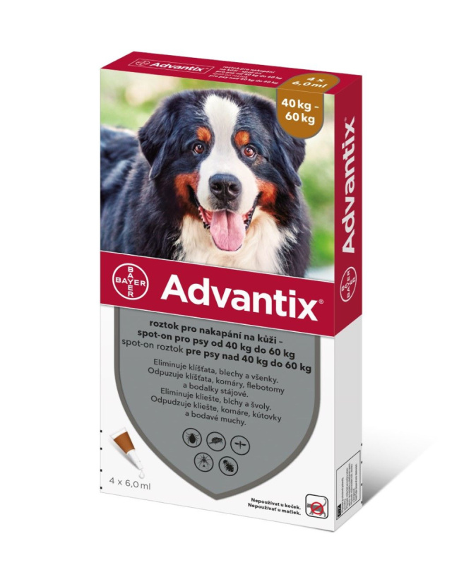 ADVANTIX Spot-on pro psy 40-60 kg 6 ml 4 pipety