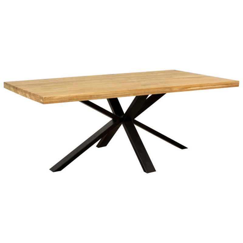 P & B JÍDELNÍ STŮL, dub, černá, barvy dubu, 180/100/77 cm
