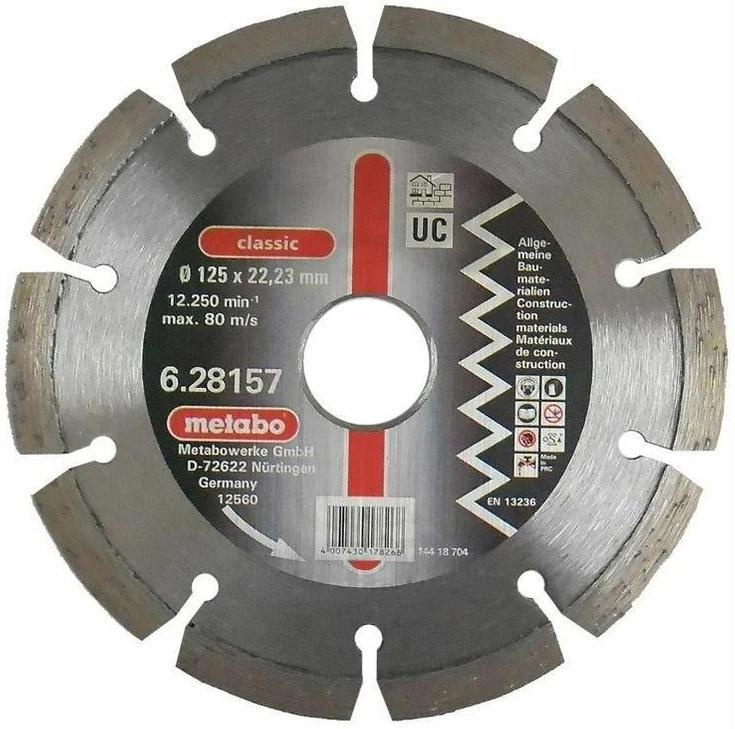 Kotouč řezný DIA Metabo Classic UC 125×22,23×2,15 mm