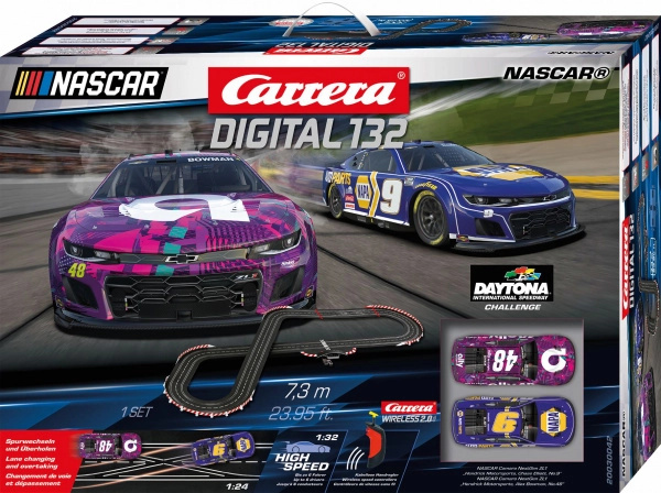 Autodráha Carrera Digital 132 NASCAR 7,3 m s vozy Camaro NextGen ZL1