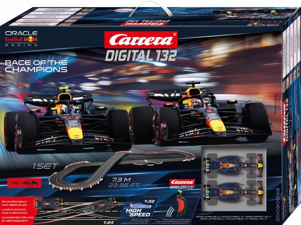 Autodráha Carrera Digital 132 Race of the Champions 7,3 m s vozy F1 Red Bull