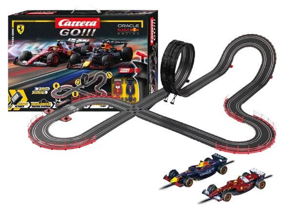 Autodráha Carrera GO Speed Zone 6,3 m s F1 vozy RED BULL a FERRARI