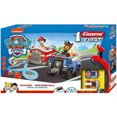 První Psi Patrol Race N Rescue 3,5m závodní dráha
