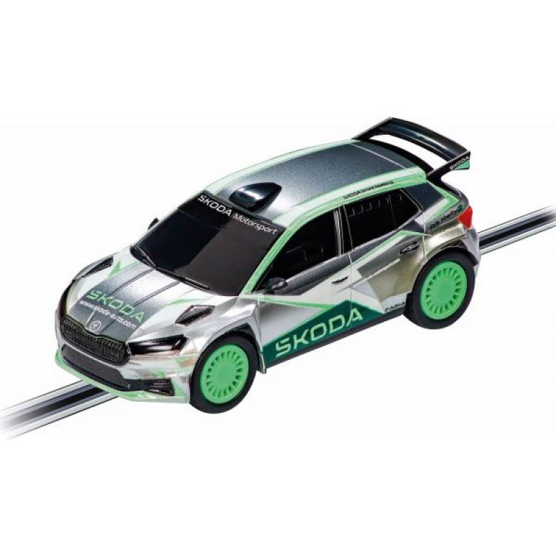 Auto Carrera GO!!! Škoda Fabia RS Rally 2 plast 9 cm zelené