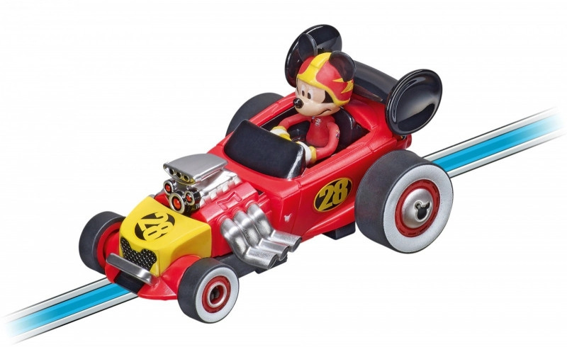 Auto na autodráhu SCX FIRST Mickey’s Hot Doggin’ Hot Rod 1:50