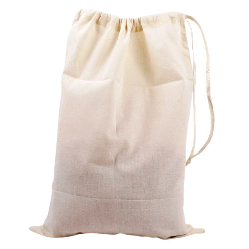 Plátěný sáček se stahovacími šňůrkami natural (30 x 41 cm)