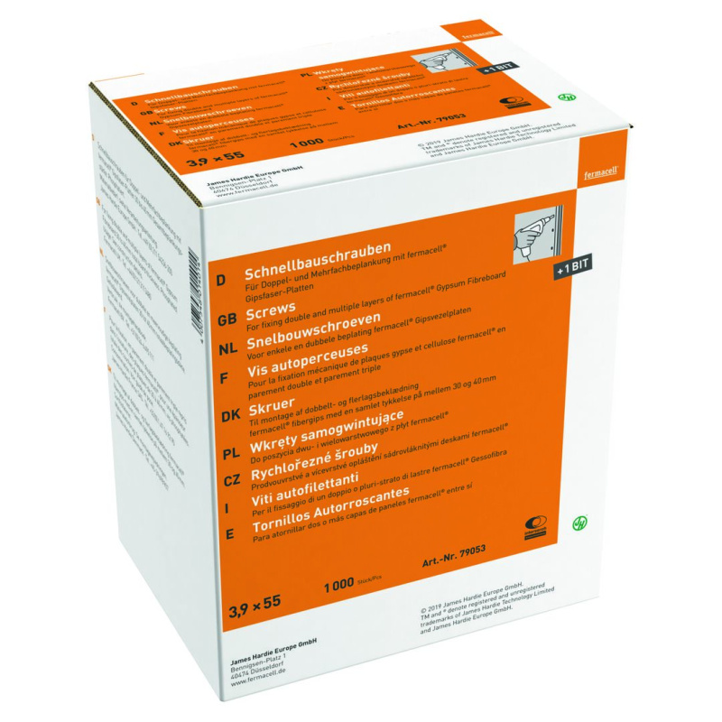 Šrouby rychlořezné fermacell 3,9×55 mm (1 000 ks/bal.)