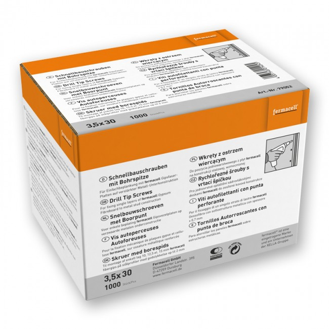 Šrouby rychlořezné fermacell s vrtací špičkou 3,5×30 mm (1 000 ks/bal.)