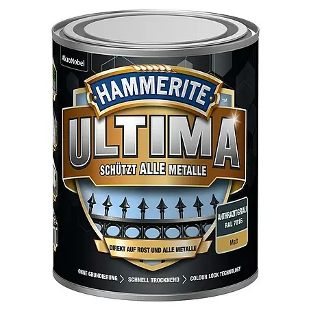 Barva na kov Hammerite Ultima RAL 7016 / 750 ml / antracitově šedá Varianta: ivi1