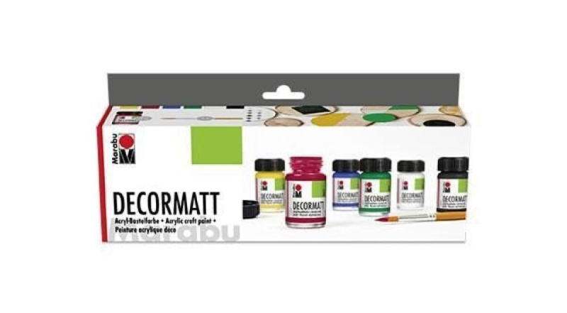 Marabu akrylová barva Decormattsada 6 x 15 ml Pražská obchodní společnost, spol. s r.o.