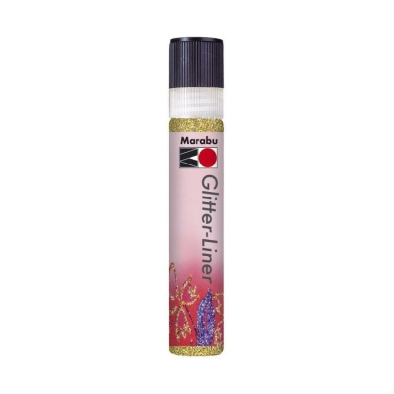 Marabu Textilní liner Marabu, 25 ml - glitter - VYBERTE ODSTÍN - Textilní liner Marabu, glitter, 25 ml - zlatý