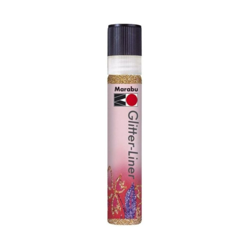 Marabu Textilní liner Marabu, 25 ml - glitter - VYBERTE ODSTÍN - Textilní liner Marabu, glitter, 25 ml - červenozlatý